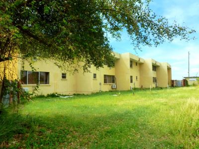 Back of Moonraker Apartments