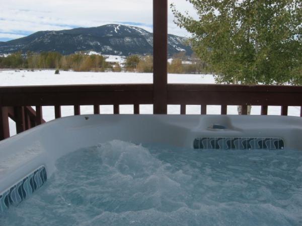Hot Tub with a Mountain View