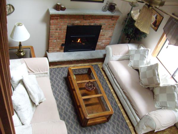 View from 2nd level overlooking Family Room.