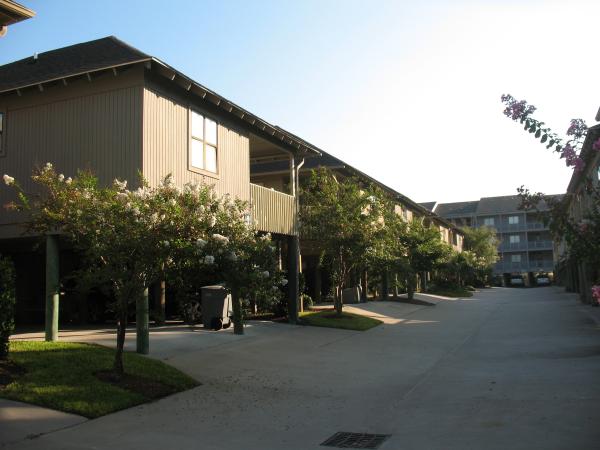 Quiet street just across from beach front.