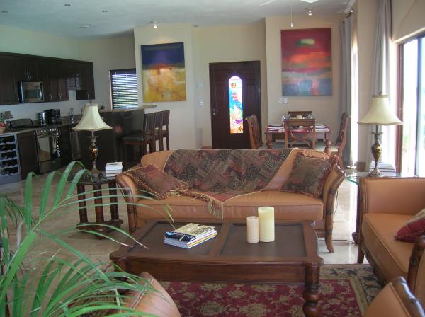 The Living Room and Dining Area