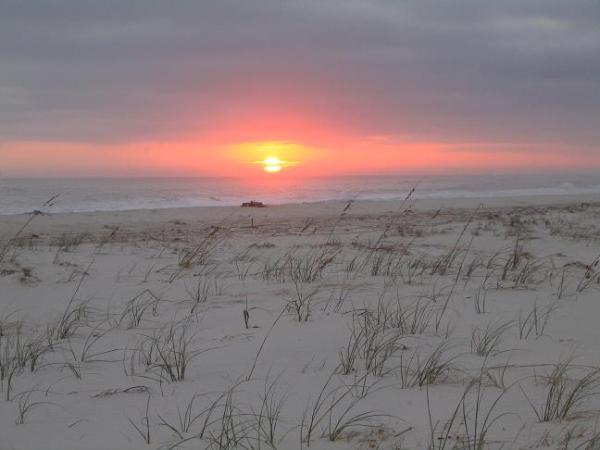 Sunset at the beach in front of the Plantation 