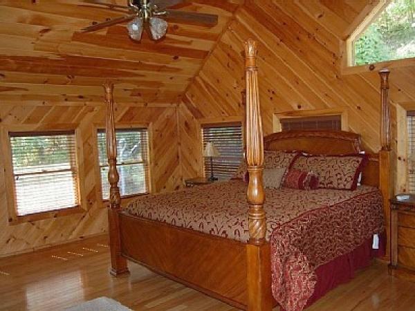 Master Suite with King Bed and Vaulted Ceilings
