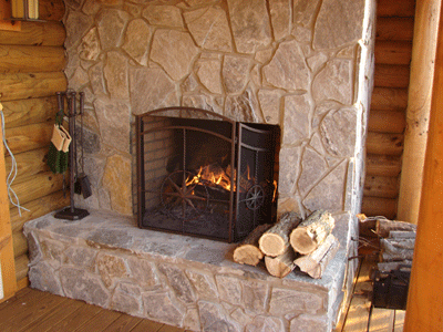 Outside Fireplace