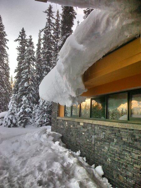 Mother Nature paints Lake Louise Ski Chalet Roof