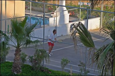 Tennis court onsite.