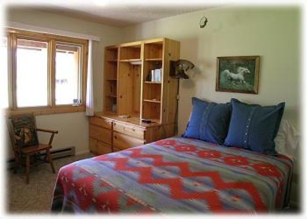 One of the bedrooms, with queen size bed 