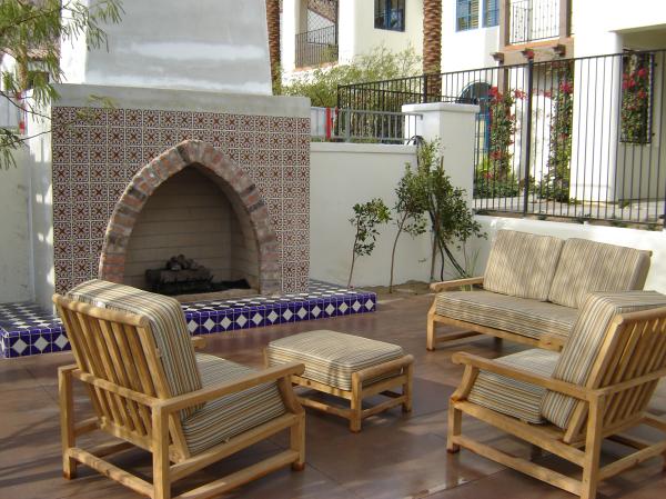 Club House Fire Place and Sitting Area