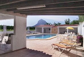 Swimming pool and covered area