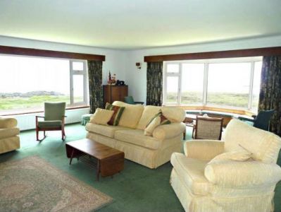 The Point, Rhoscolyn, living room with view