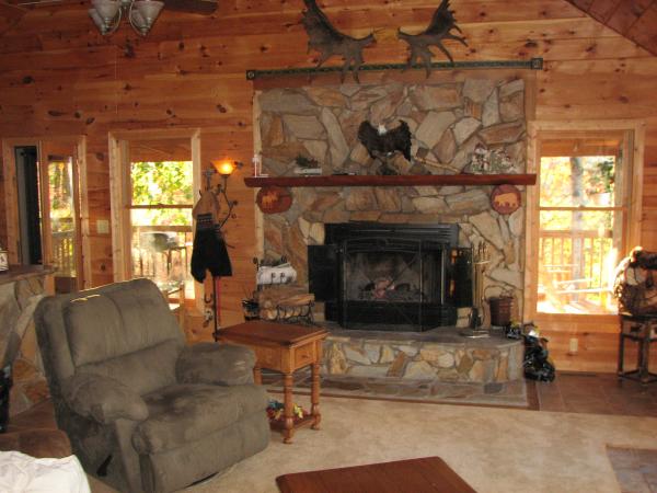 the fireplace is a popular spot on a cold night