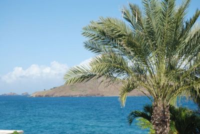View of ocean and Bonhomme island from villa