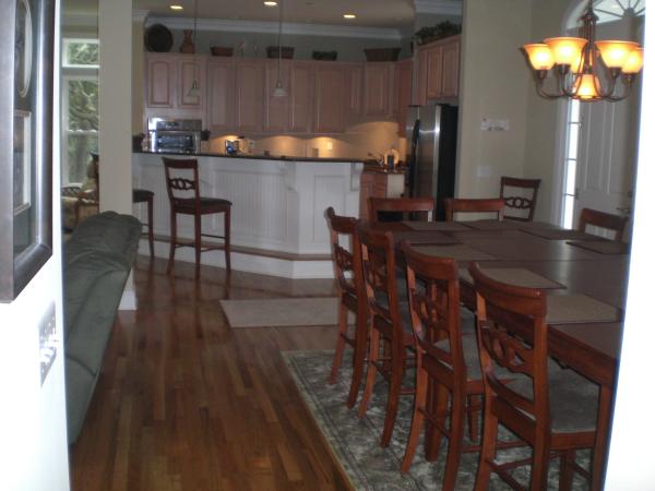 Hallway View Across Dining Area to Kitchen