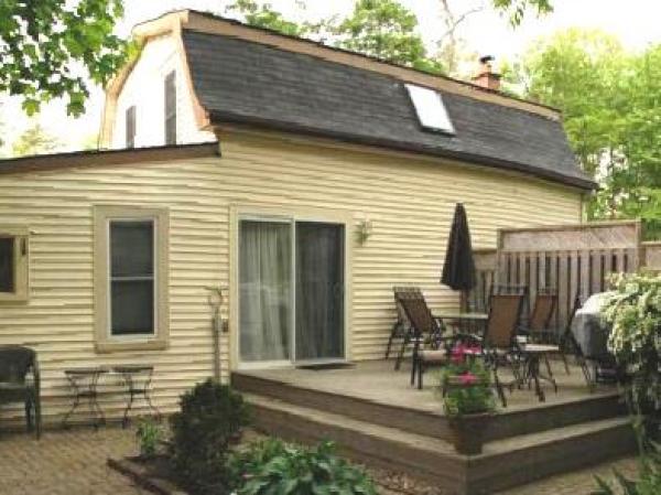 Private back deck with BBQ