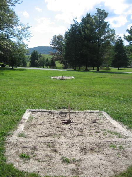 Horse shoes at resort