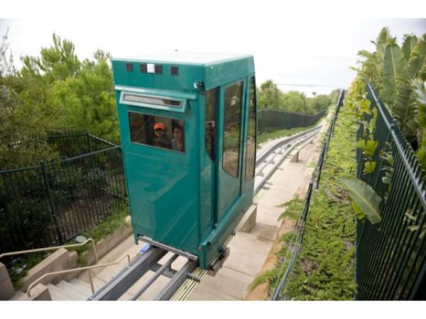 Funicular takes you to the beach