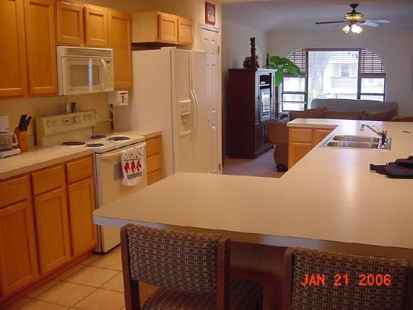 Upstairs -Dining room into Kithchen