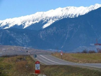 View of snow capped mountains