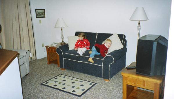 TV loft accommodates crib/rollaway bed