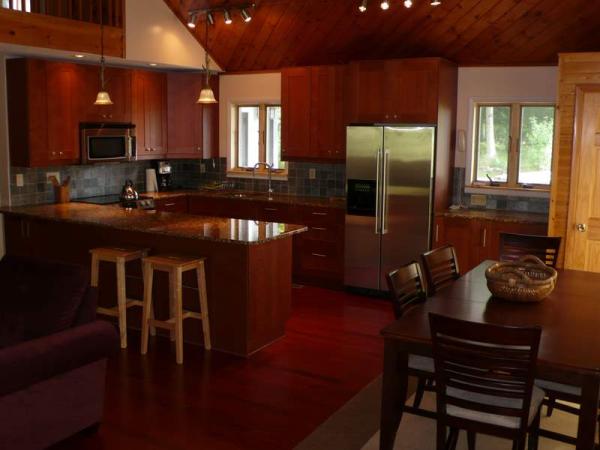 kitchen with granite and stainless appliances