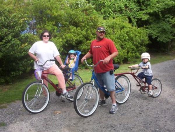 Kids enjoying bicycles ride