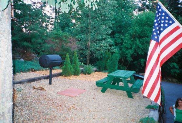 Deck view of picnic area . . .