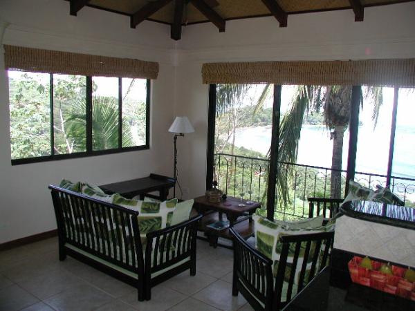 Living Room Area with ocean & mountain ridge view