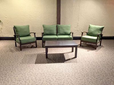 The common area in the lower level of the building