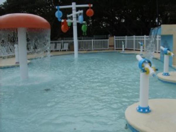 One of 3 kiddie pools for the young ones