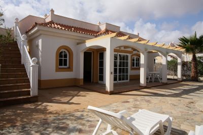 Rear of Villa with steps to Roof Terrace 