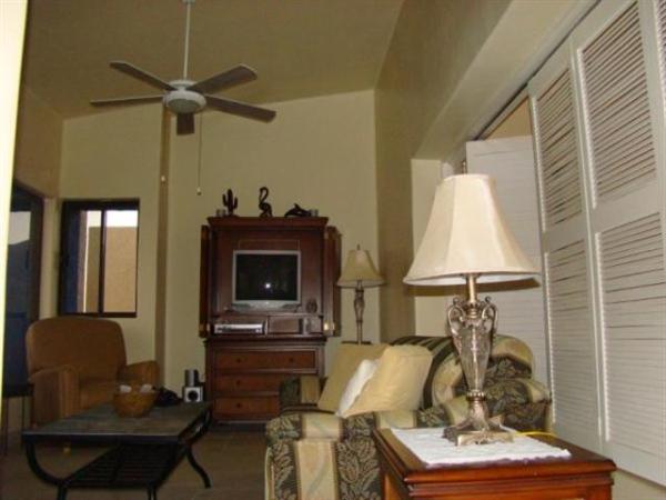 Living Room with a queen size sleeper sofa