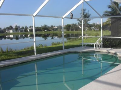 pool overlooking lake