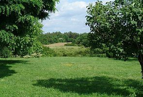 View of garden and countryside