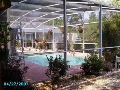 Enclosed pool area