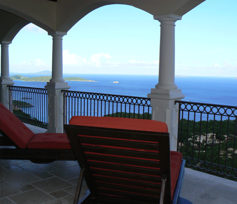 Sitting on Balcony