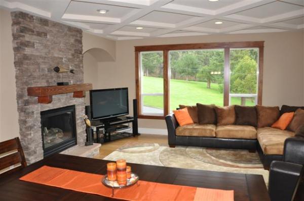 Living Room With Fireplace