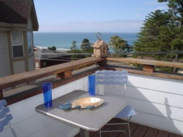 Deck w/ ocean view off of dining room