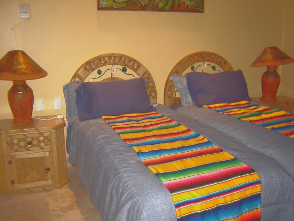 The spare bedroom overlooks the RTJ golf course