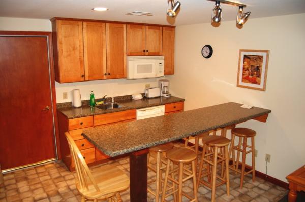 Lower Suite kitchenette + 2 further bedrooms