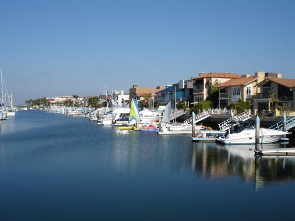 Channel Behind the Home-Kayaks on Dock