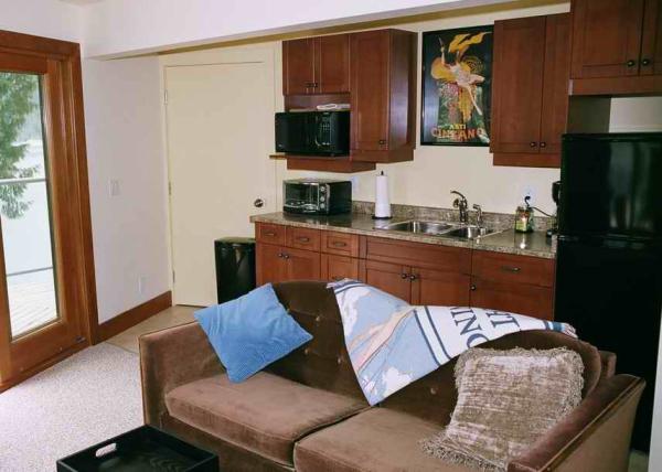Living Area and Kitchen