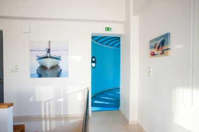 Villa with pool going under glass floor