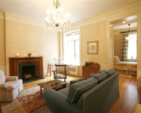 Living Room With Fireplace