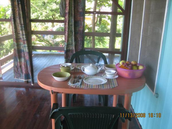 Outside dining area