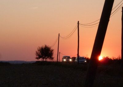 Sunset after day out in Brantome