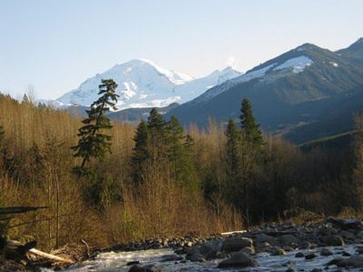 Glacier Springs view of mountains