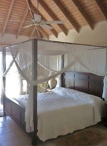 Lime Hill Villa four poster bed with netting