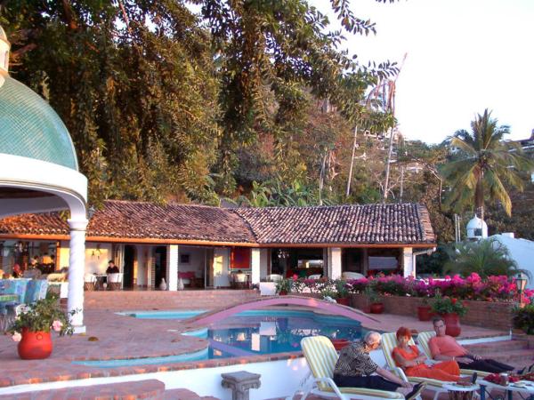 View from Sun Deck of House and Hill Behind House