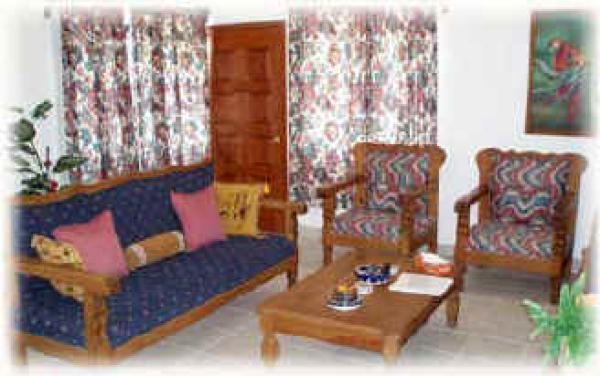 Upstairs, the living area