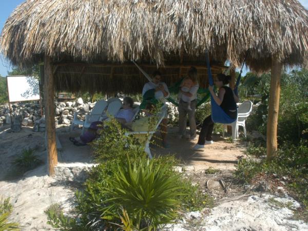 Private palapa at the lagoon